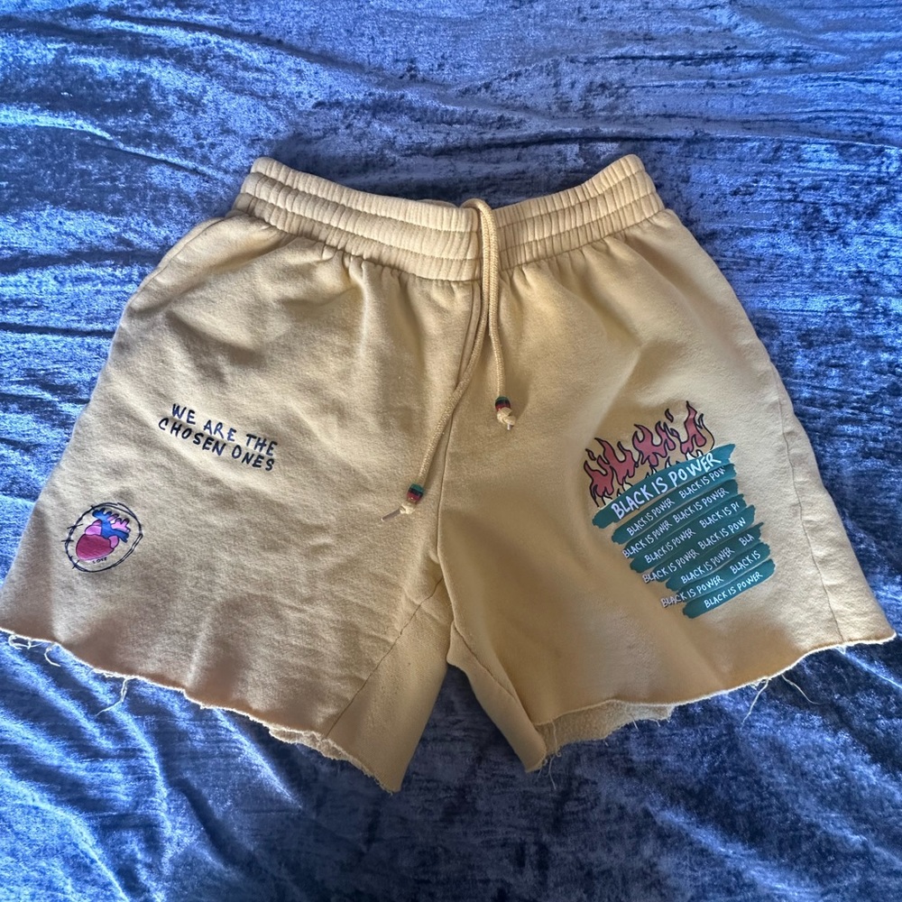 UNISEX yellow biker short